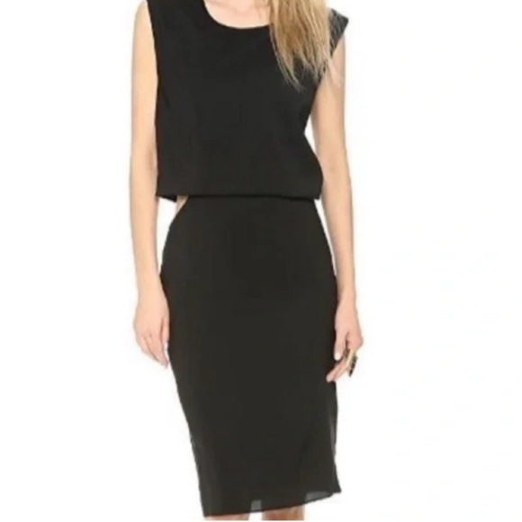 NWT Helmut Lang $530 Black Cutout Dress - Picture 1 of 6